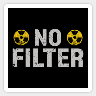 Danger No Filter Funny Graphic Sarcastic Vintage Warning Sign Caution Sticker